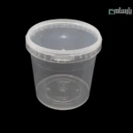 سطل ماکروویوی گرد 1000 سی سی شفاف-🥣 سطل ماکروویوی گرد ۱۰۰۰ سی‌سی شفاف | ظرف غذای بزرگ