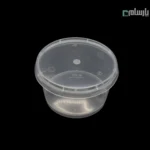 سطل ماکروویوی گرد 200 سی سی شفاف-🥣 سطل ماکروویوی گرد ۲۰۰ سی‌سی شفاف | ظرف گرم‌کن غذا