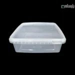 ظرف یکبار مصرف ماکروویوی مربع 1600 سی سی پولاد پویش – 🥡 ظرف مربع شفاف 1600cc پولاد پویش | مقاوم و مناسب گرم کردن غذا