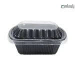 ظرف یکبار مصرف مشکی مهرپارسا کد 601 با درب ساده
