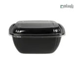 ظرف یکبار مصرف مشکی سالاد کد M600 مهرپارسا – 🥗 ظرف سالاد مشکی M600 مهرپارسا | مقاوم و بهداشتی