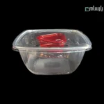 ظرف دیوایدر یکبار مصرف شفاف کد M800 مهرپارسا با سس کاپ – 🍱 دیوایدر شفاف M800 مهرپارسا | همراه سس کاپ