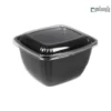 ظرف یکبار مصرف مشکی مهرپارسا کد M800 با درب ساده – 🍛 ظرف سالاد مشکی M800 مهرپارسا | همراه درب ساده