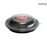 ظرف یکبار مصرف مشکی کد FT100 مهرپارسا با درب سس کاپ – 🥡 ظرف مشکی FT100 مهرپارسا | مقاوم، بهداشتی و مناسب بسته‌بندی غذا