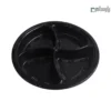 ظرف یکبار مصرف چهار خانه مشکی مهرپارسا کد FT104 🍱 – مناسب نگهداری و گرم کردن انواع غذاها در مایکروویو، مقاوم و بهداشتی برای استفاده خانگی و رستورانی.