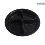ظرف یکبار مصرف چهار خانه مشکی مهرپارسا کد FT104 🍱 – مناسب نگهداری و گرم کردن انواع غذاها در مایکروویو، مقاوم و بهداشتی برای استفاده خانگی و رستورانی.