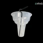 ظرف و لیوان یکبار مصرف کوچک اسنک هولدر (لوکاپ) شفاف آیاتای – 🥤 مناسب برای سرو همزمان اسنک و نوشیدنی | سبک، مقاوم و کاربردی