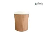 لیوان یکبار مصرف کاغذی 220 سی سی کرکره‌ای – ☕ لیوان کرکره‌ای سبک و مقاوم مناسب سرو چای، قهوه و نوشیدنی‌های گرم