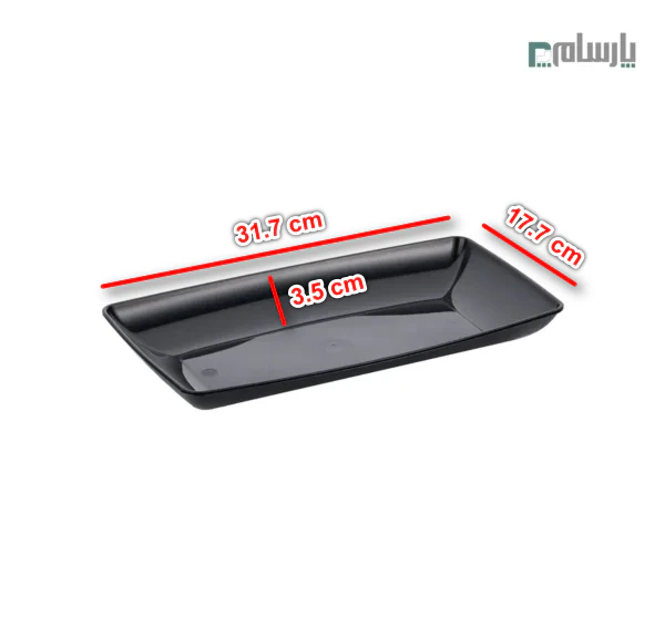 دیس یکبار مصرف الماس کوچک-مشکی-ابعاد