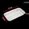ظرف یکبار مصرف کبابی آلومینیومی کد 235-ابعاد