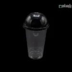 لیوان یکبار مصرف کلاسیک 450 سی سی درب حبابی دهانه 95 مشکی بدون پانچ