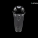 لیوان یکبار مصرف کلاسیک 550 سی سی درب حبابی دهانه 95 مشکی بدون پانچ