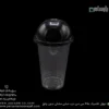 لیوان یکبار مصرف کلاسیک 450 سی سی درب حبابی دهانه 95 مشکی بدون پانچ-زاویه دیگر