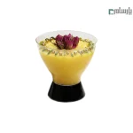 ظرف کریستالی دسری پایه دار ثمین 250 سی سی شفاف درب دار برنا